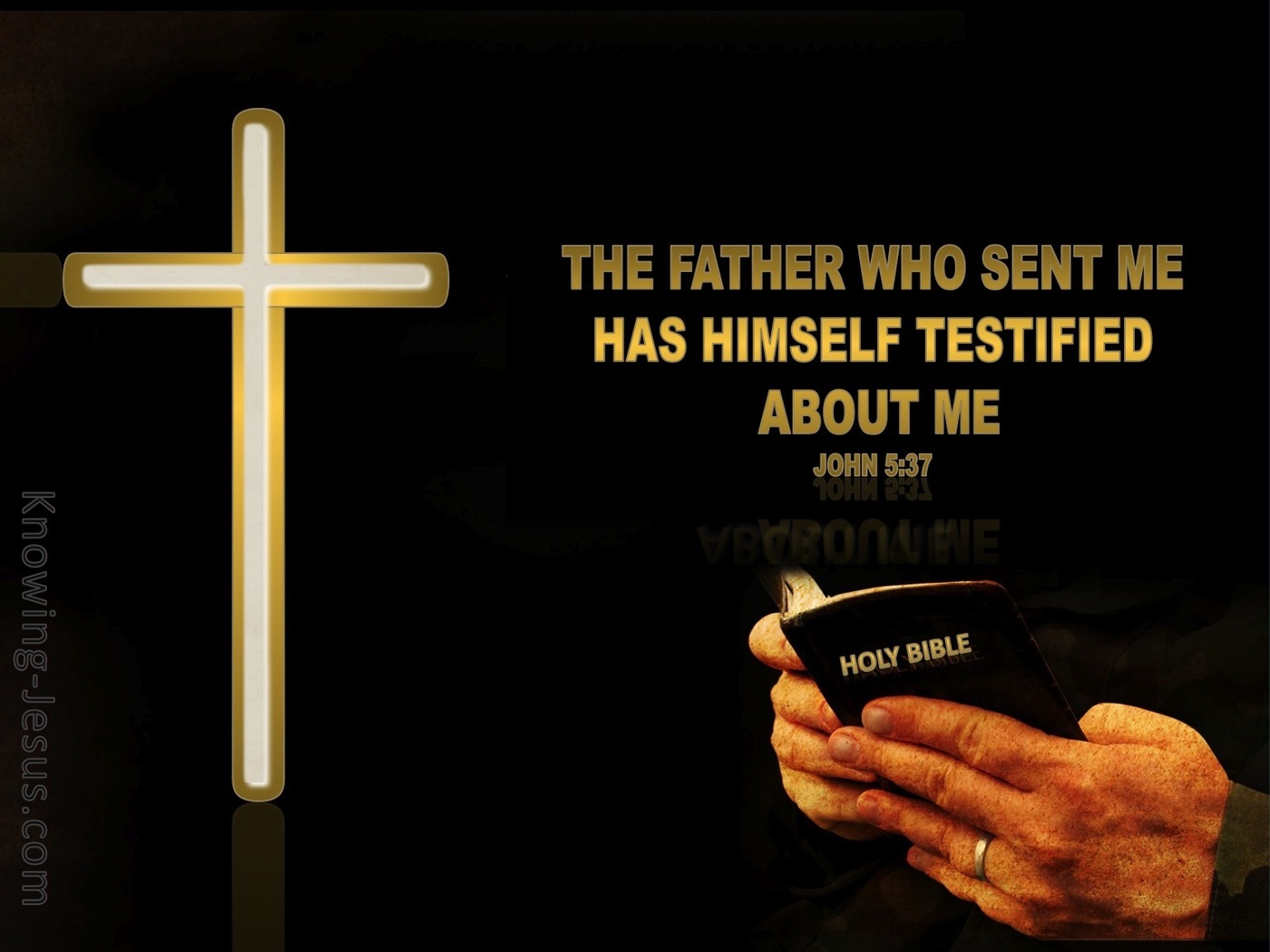 John 5:37 The Father Who Sent Me Testifies Of Me (black)